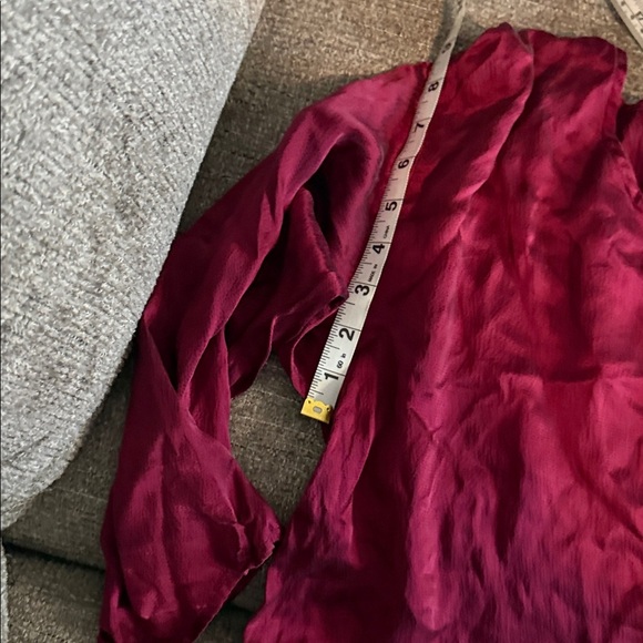 Eileen Fisher Deep Red Blouse 100%silk - Picture 6 of 7